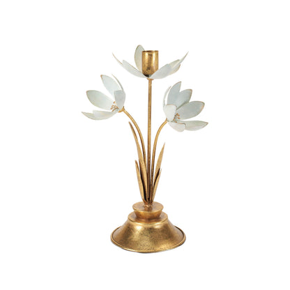 Sculpted Floral Taper Candle Holder (Set of 2) alternate view 4