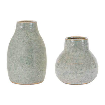 Speckled Glaze Stoneware Vase (Set of 2)