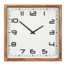 Square Wood Frame Wall Clock 16"SQ