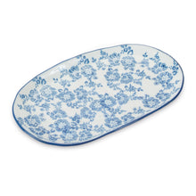 Blue Floral Porcelain Platter (Set of 4)