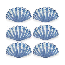 Blue Stripe & Polka Dot Shell Porcelain Plate (Set of 6) alternate view 2