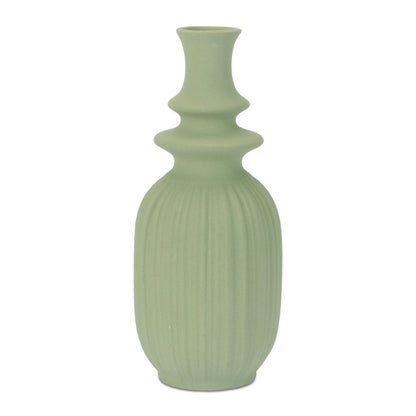 Ribbed Stoneware Bottle Vase (Set of 2)