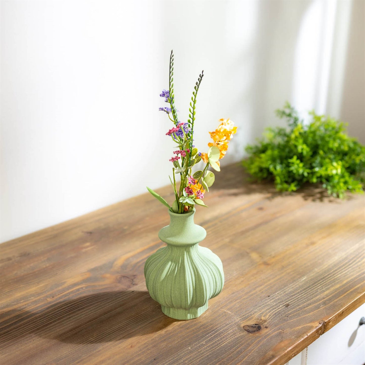 Ribbed Stoneware Bottle Vase (Set of 4) alternate view 2