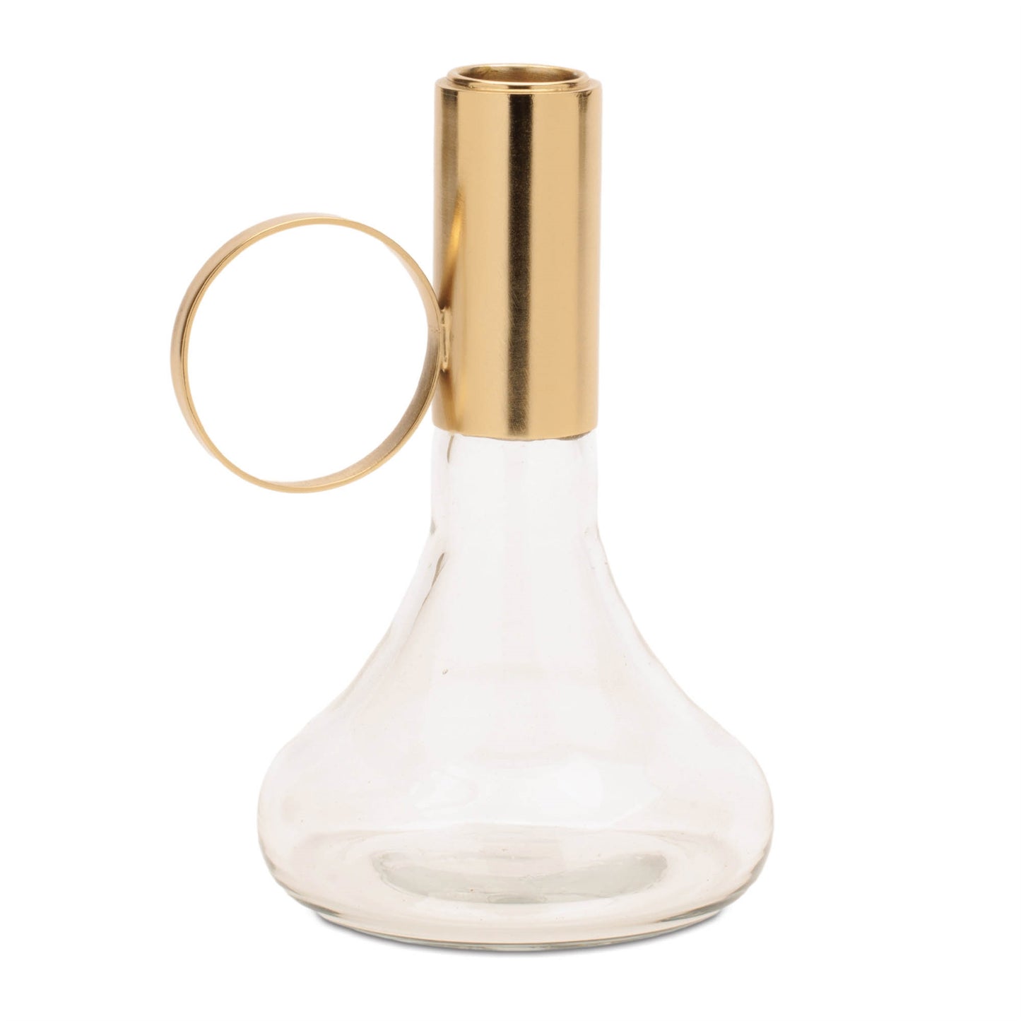 Modern Metal Taper Candle Holder with Glass Base (Set of 2) alternate view 3