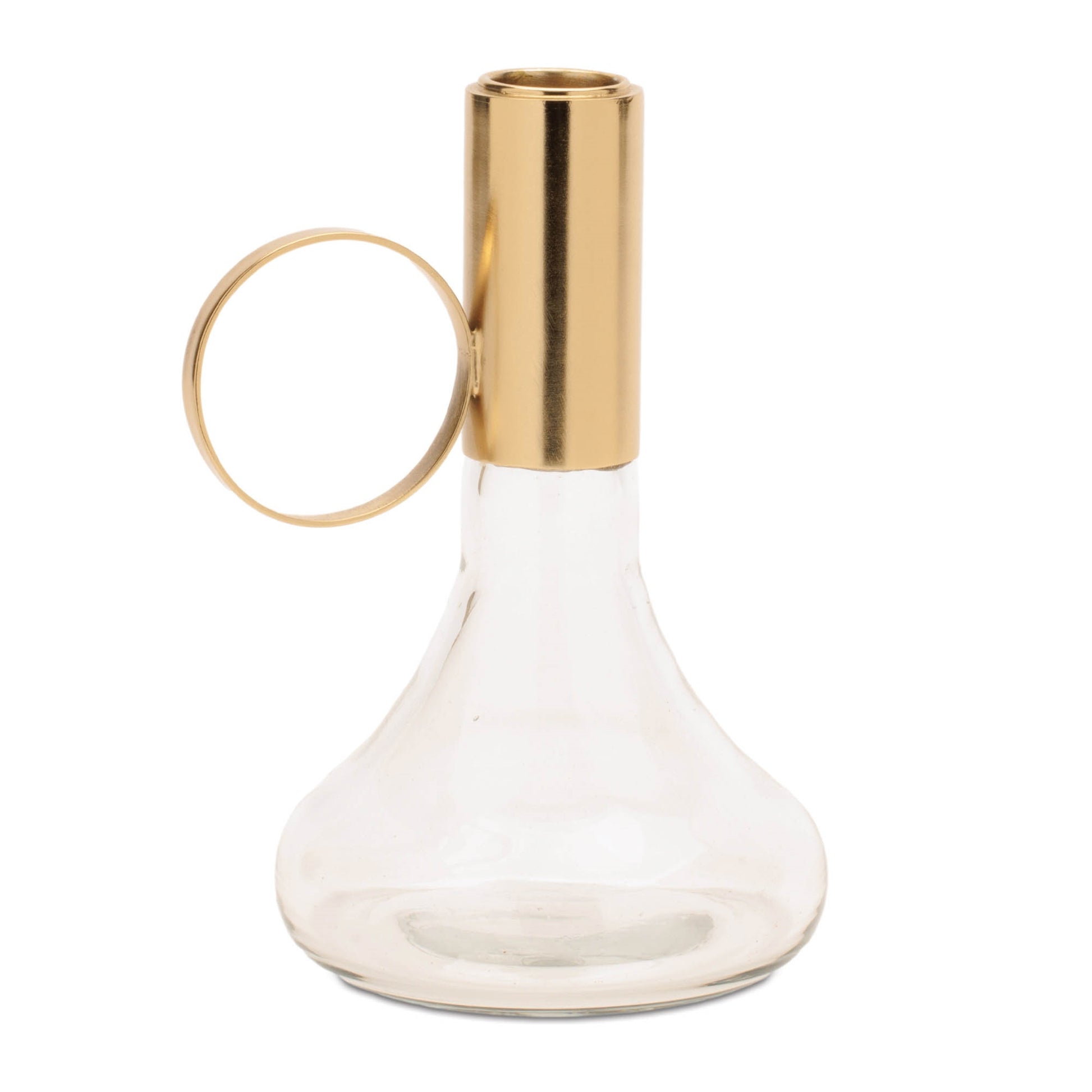 Modern Metal Taper Candle Holder with Glass Base (Set of 2) alternate view 3