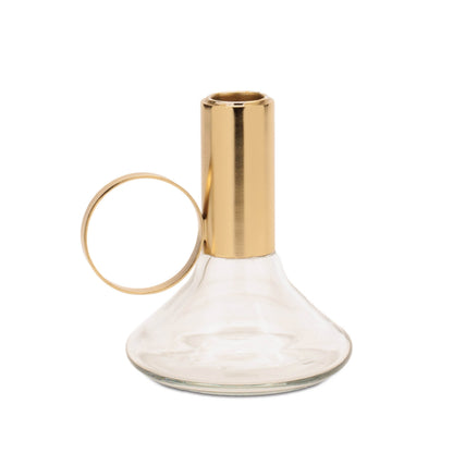 Modern Metal Taper Candle Holder with Glass Base (Set of 2) alternate view 4
