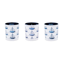 Sailboat Print Votive Holder (Set of 3)