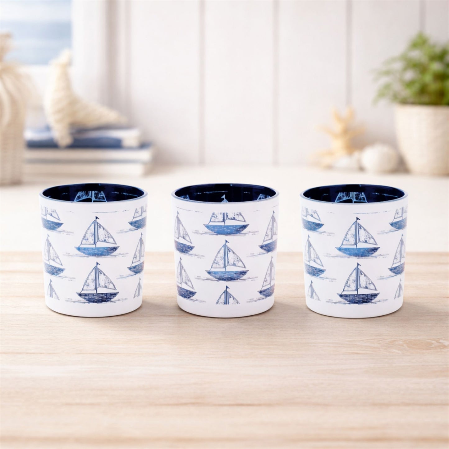 Sailboat Print Votive Holder (Set of 3) alternate view 2