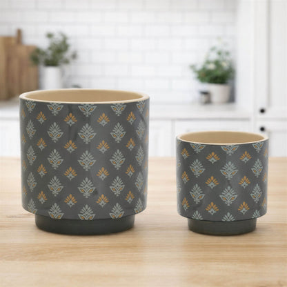 Mini Floral Pattern Planter (Set of 2) alternate view 2