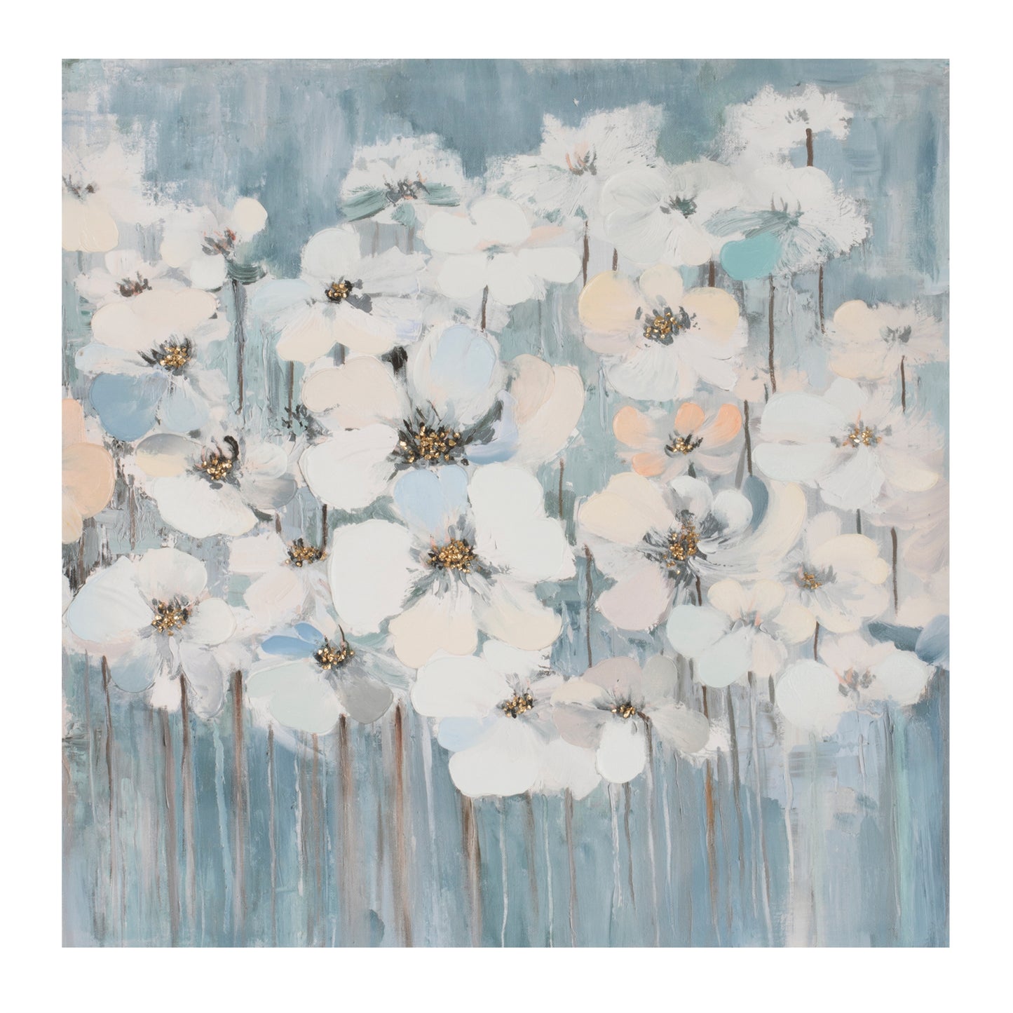 Dogwood Floral Canvas Art 24"SQ