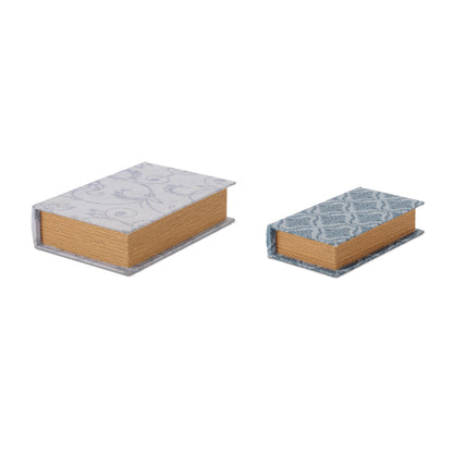 Patterned Decorative Book Box (Set of 2)