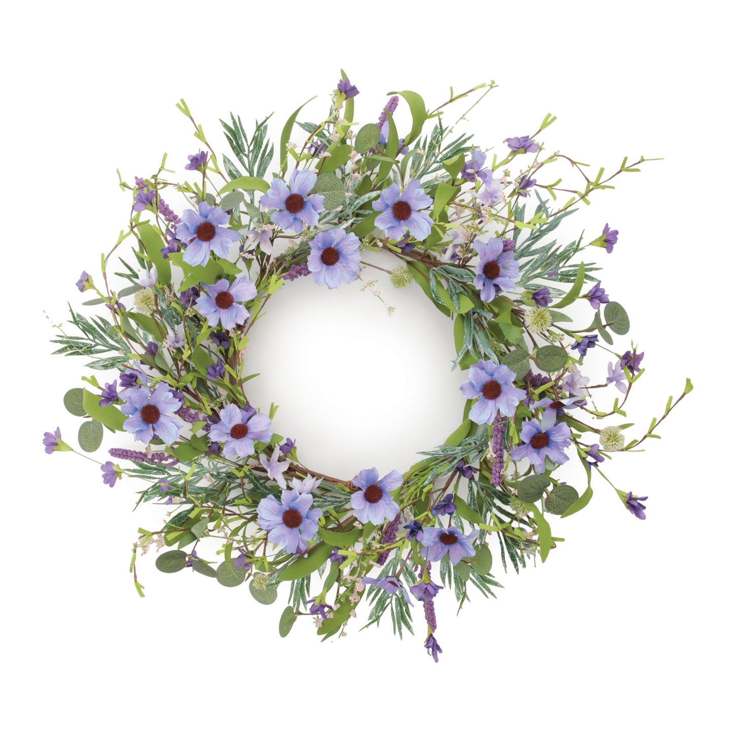Pink Cosmos Floral Wreath 22"D