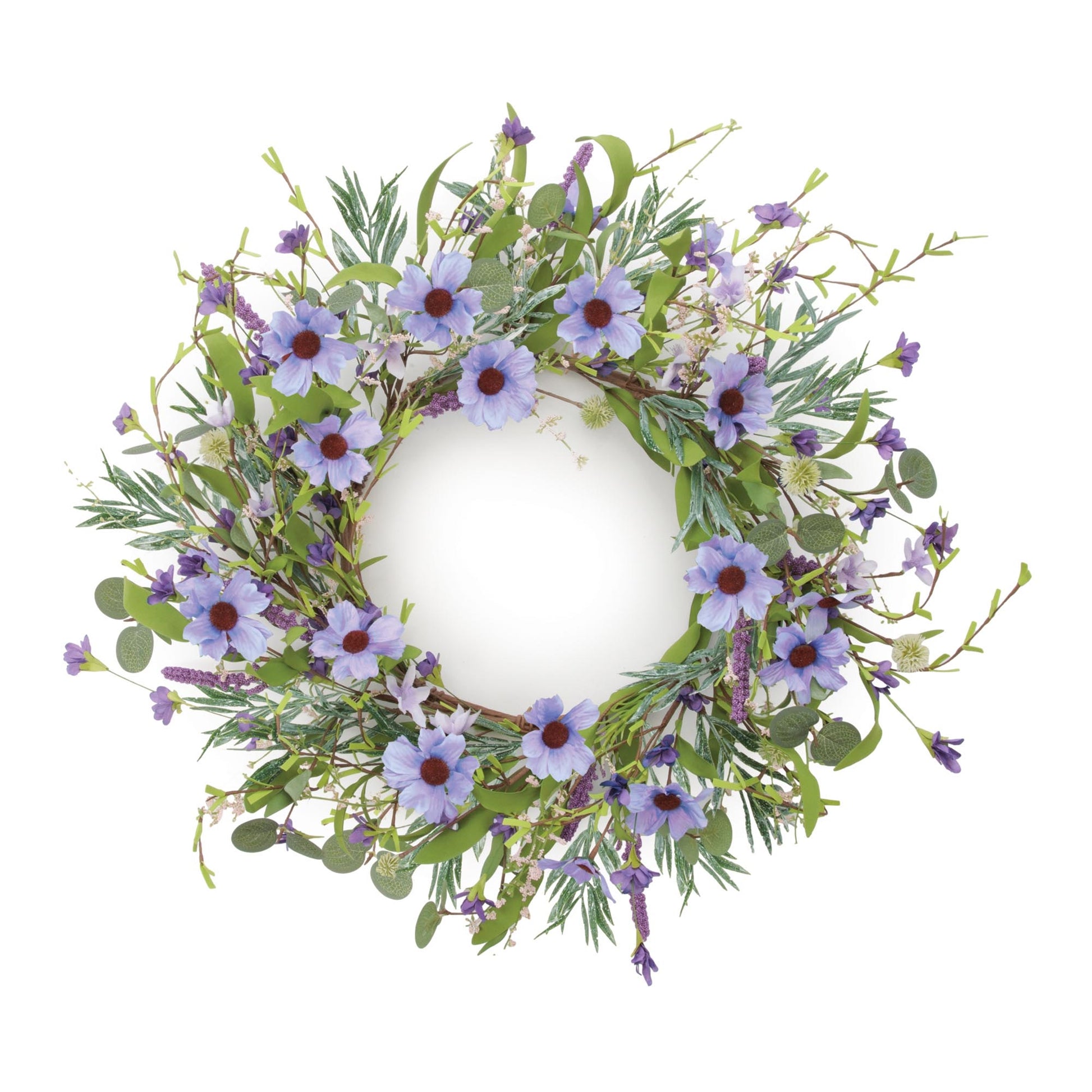 Pink Cosmos Floral Wreath 22"D