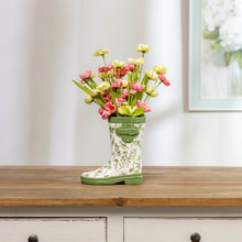 Floral Print Rain Boot Vase 7"H alternate view 2