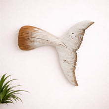 Distressed Wood Whale Tail Wall Art 15"H alternate view 2