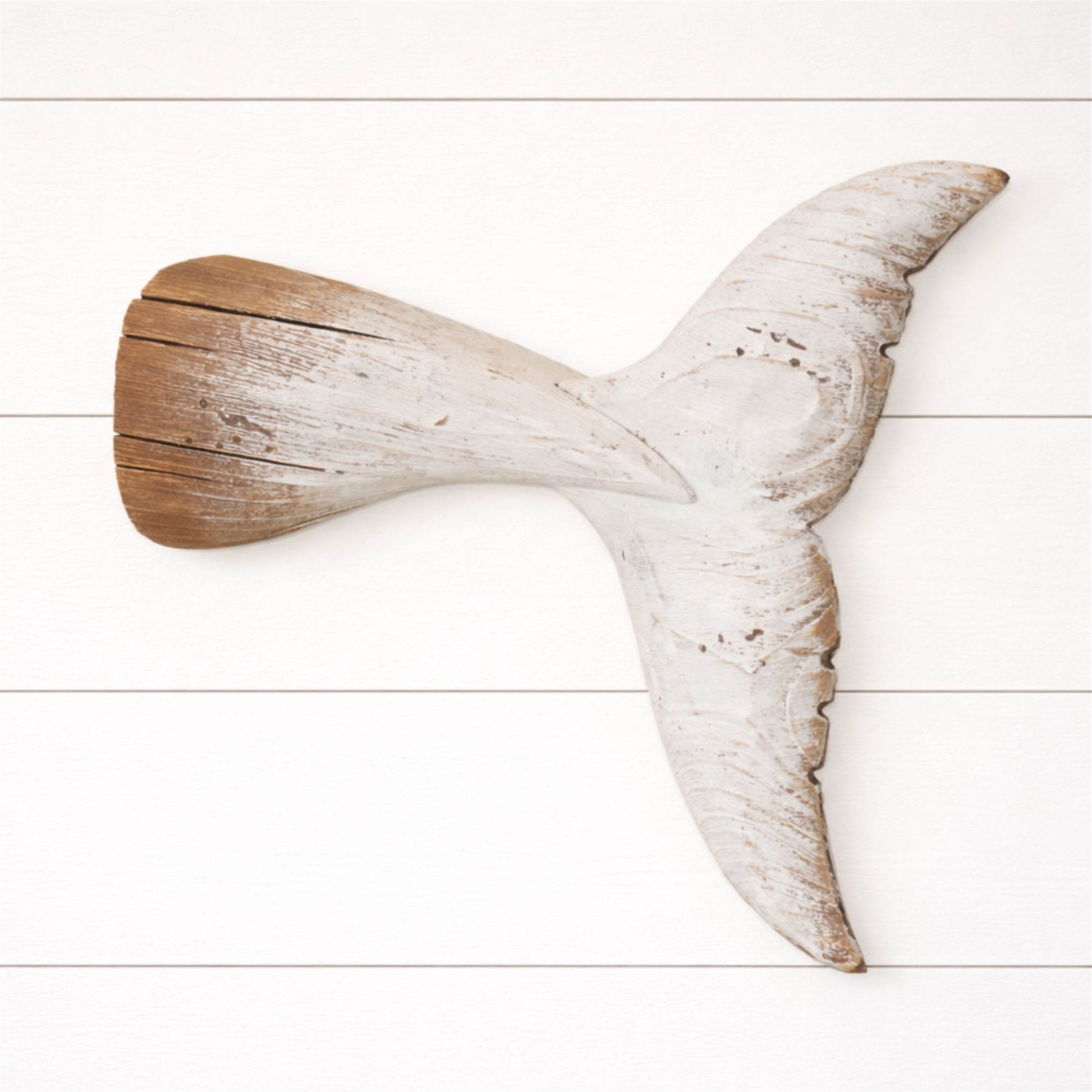 Fir Wood Whale Tail Wall Accent 11.5"L alternate view 3