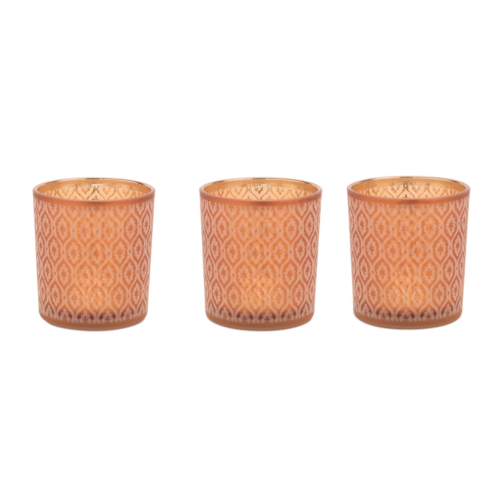 Geometric Patterned Votive Holder (Set of 3)