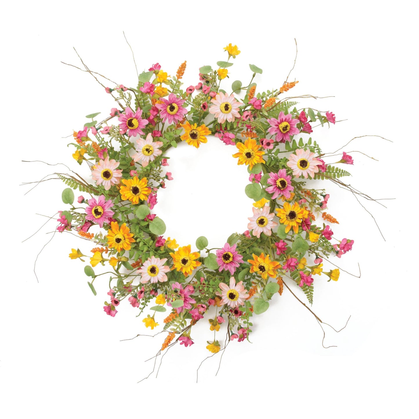 Mixed Garden Floral Wreath 24"D