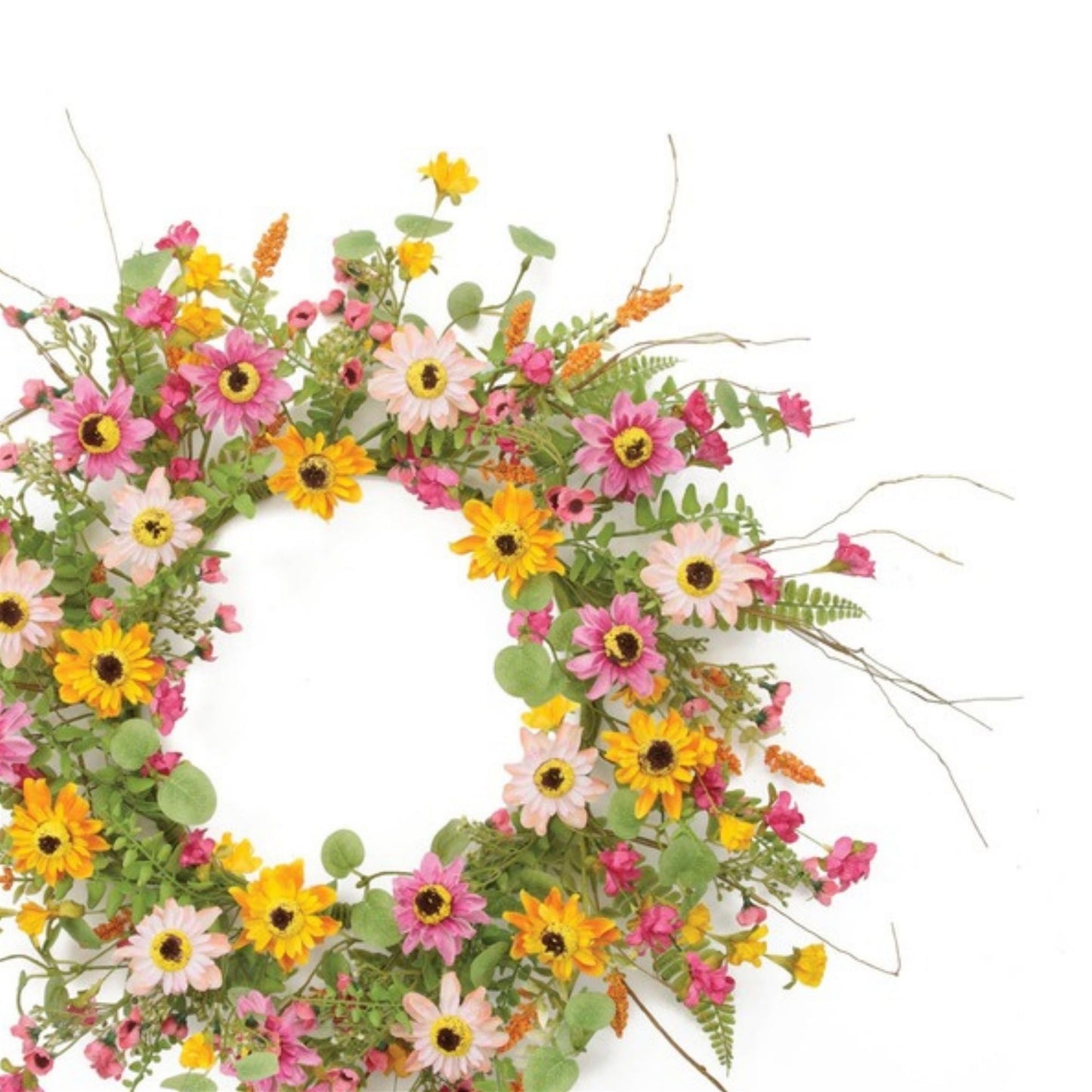 Mixed Garden Floral Wreath 24"D alternate view 3