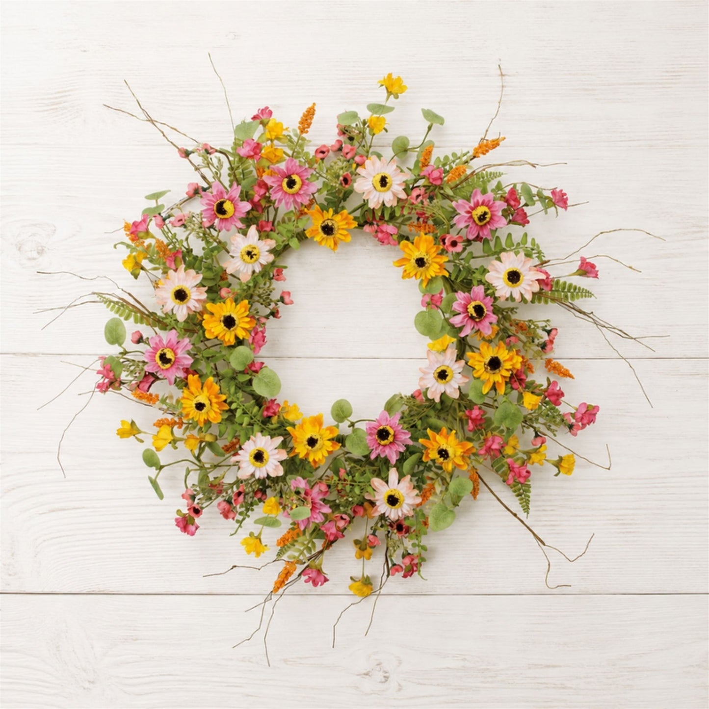 Mixed Garden Floral Wreath 24"D alternate view 2