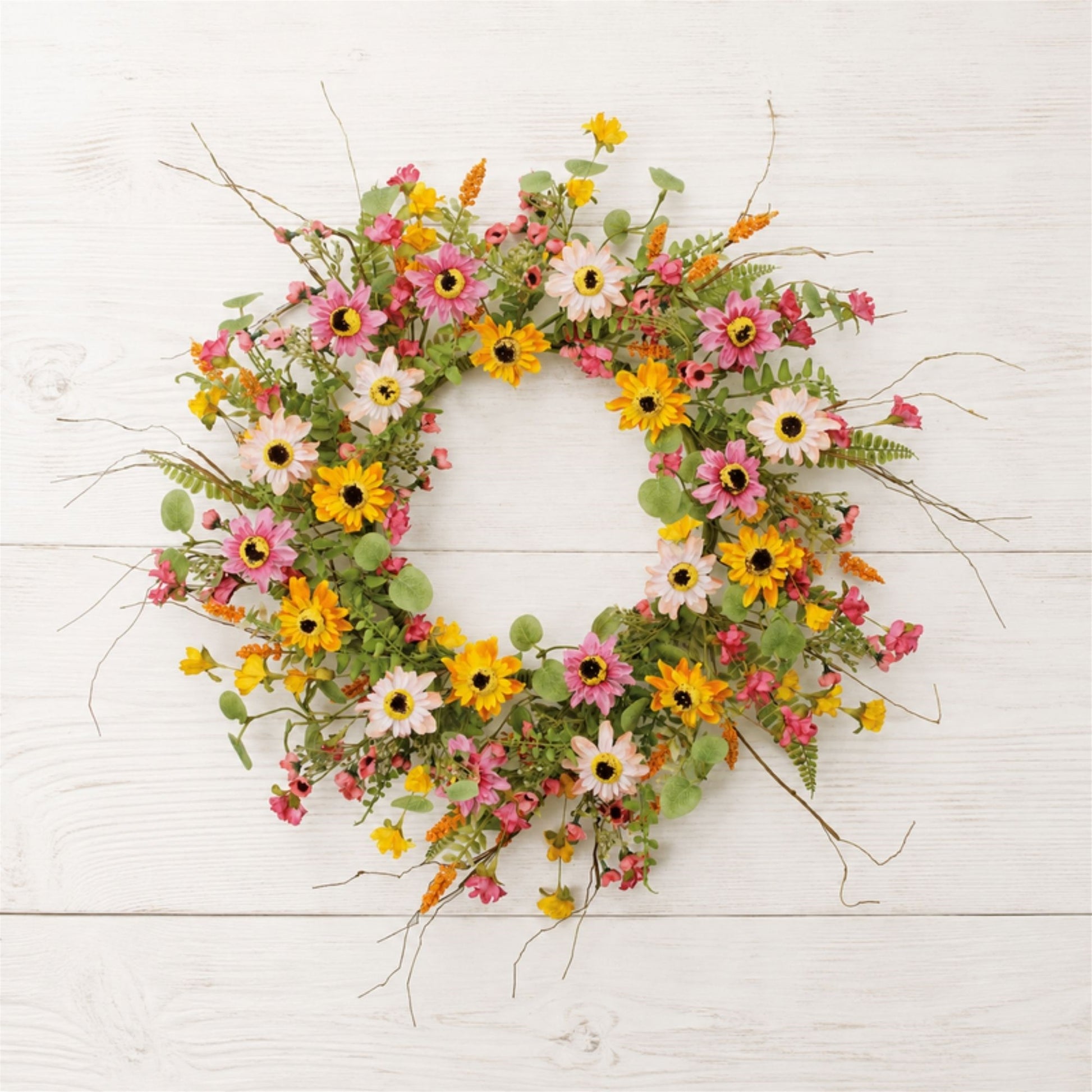 Mixed Garden Floral Wreath 24"D alternate view 2