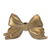 Sculpted Bow Taper Candle Holder 5"H