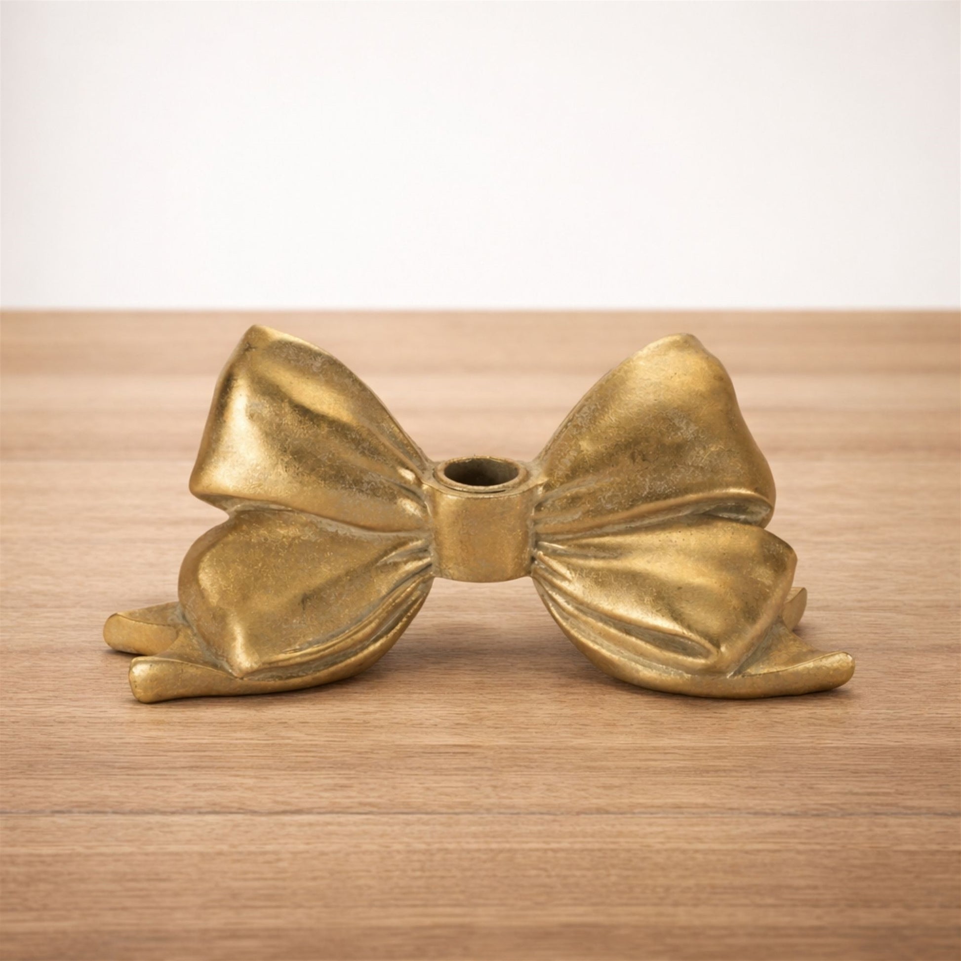 Sculpted Bow Taper Candle Holder 5"H alternate view 3