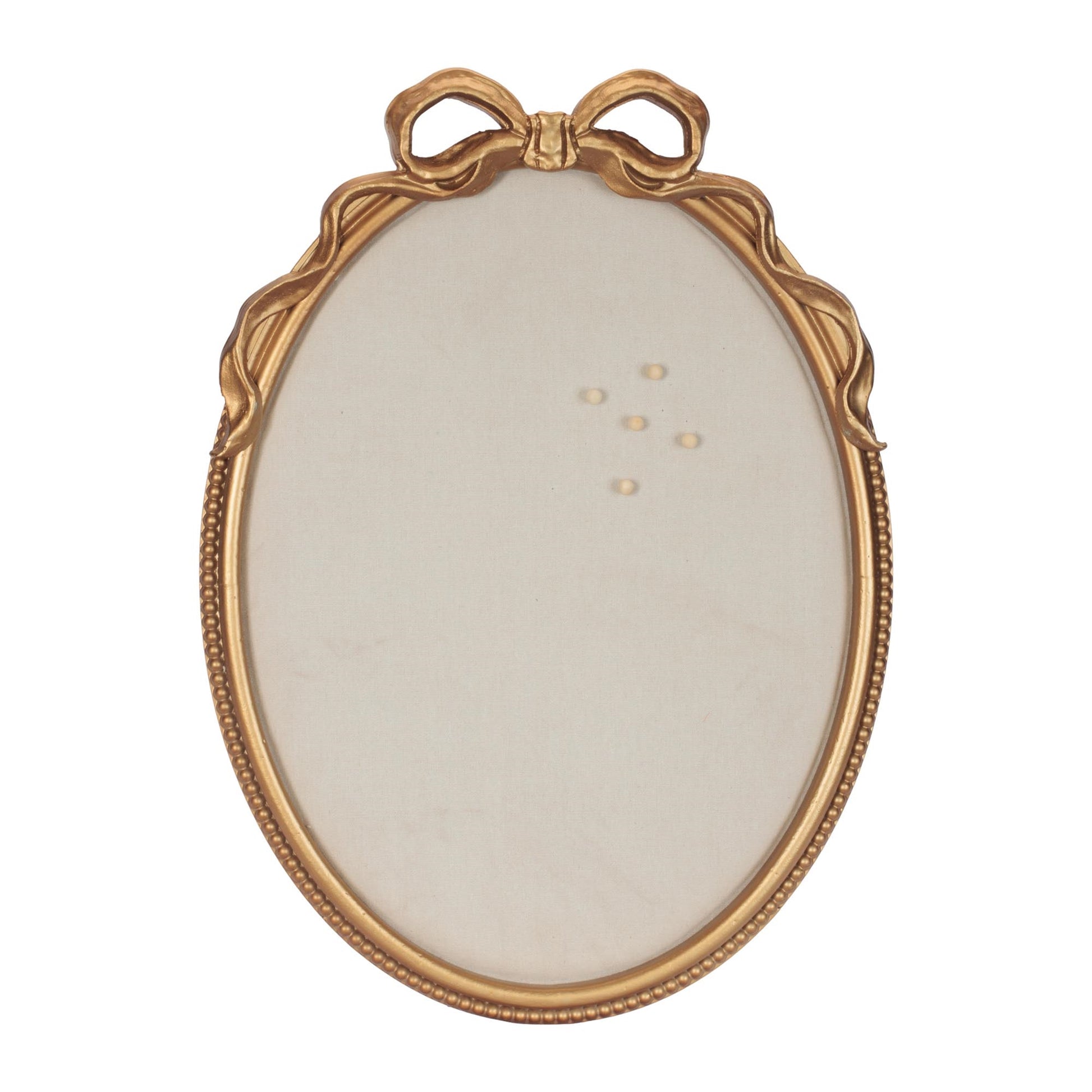 Oval Pin Board Frame with Elegant Bow Accent 23.5"H
