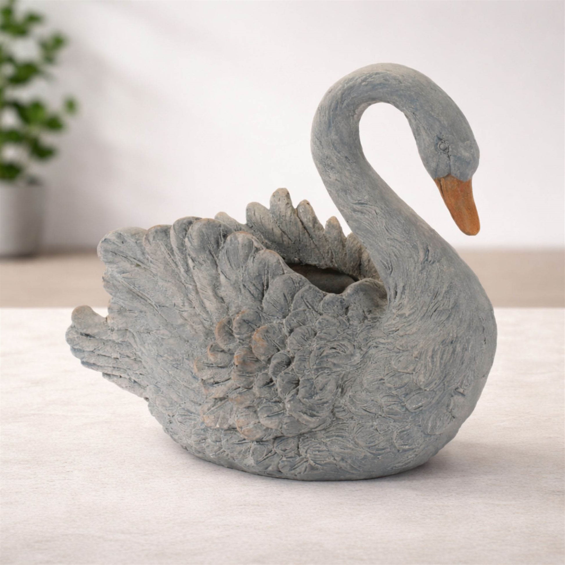 Decorative Swan Resin Planter 18"L alternate view 2