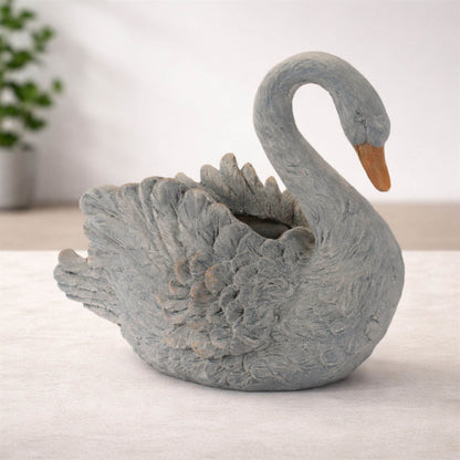 Decorative Swan Resin Planter 18"L alternate view 2