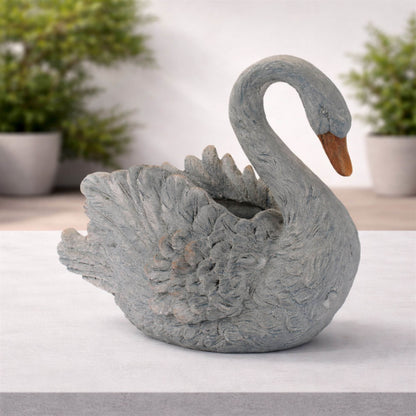 Decorative Swan Resin Planter 18"L alternate view 3