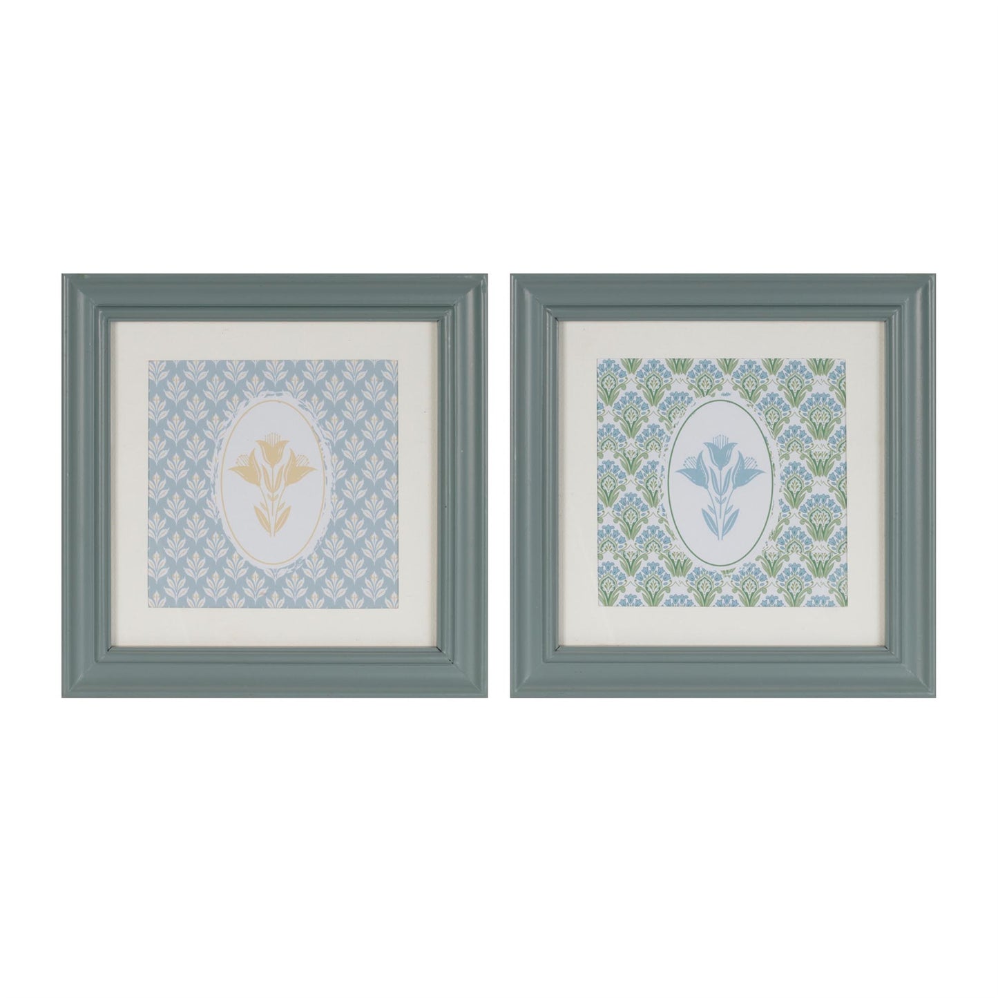 Framed Floral Wall Print (Set of 2)