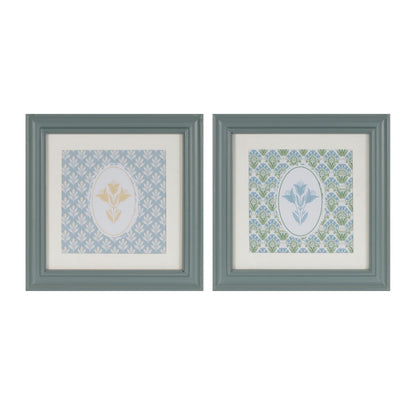 Framed Floral Wall Print (Set of 2)