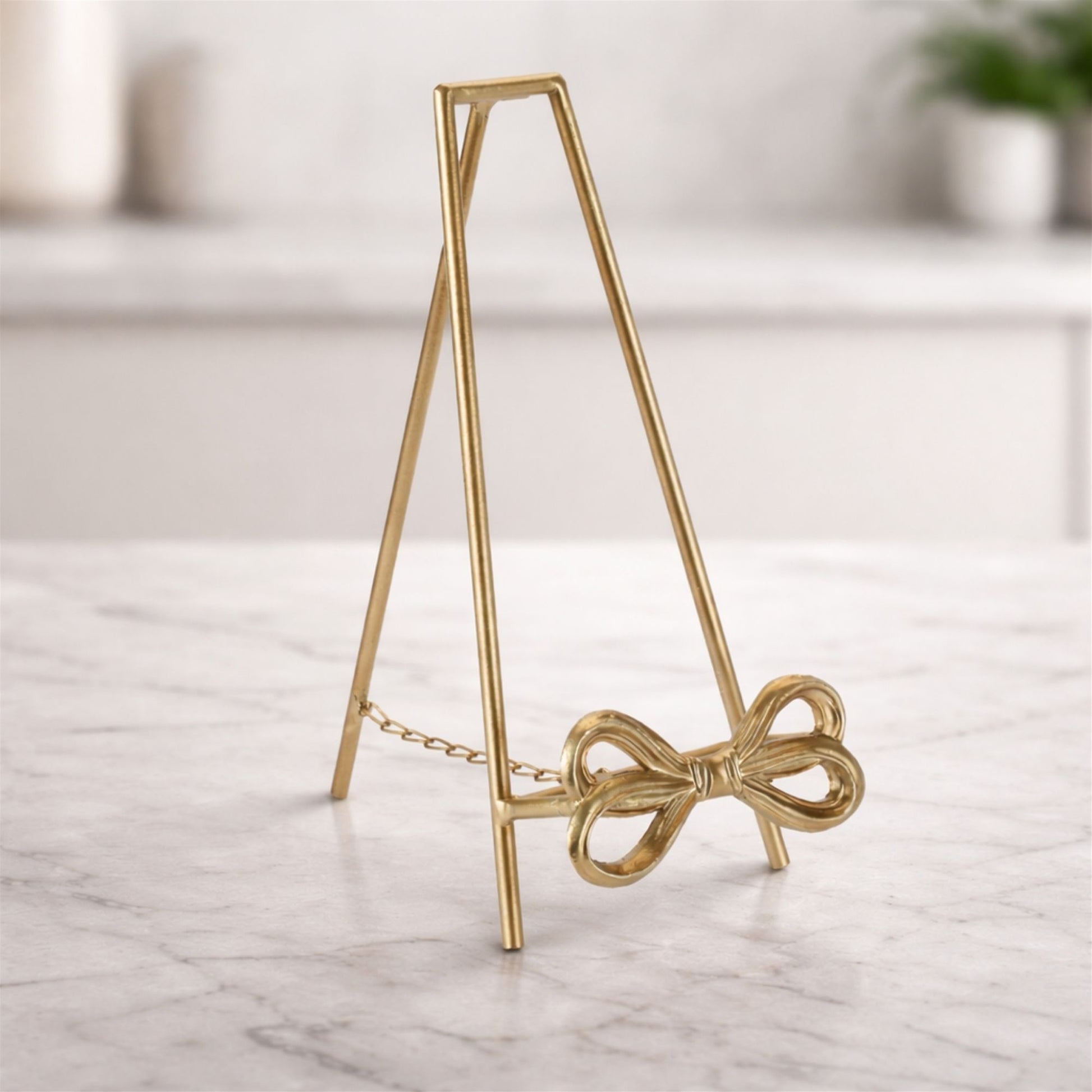 Gold Bow Plate Holder Easel 12.5"H alternate view 2