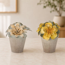 Sculpted Metal Flower Pot Taper Candle Holder (Set of 2) alternate view 2
