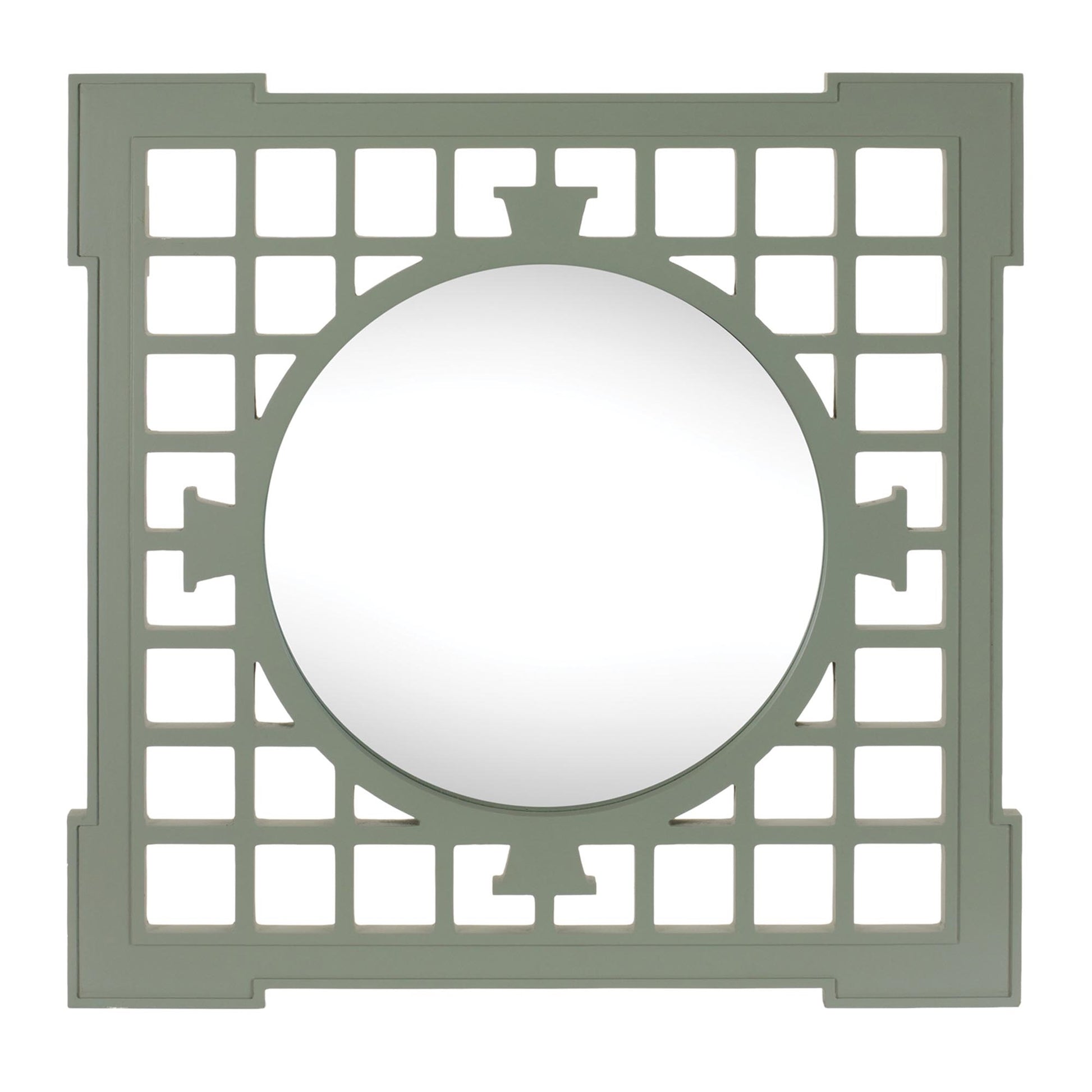 Geometric Lattice Frame Wall Mirror 23.5"SQ