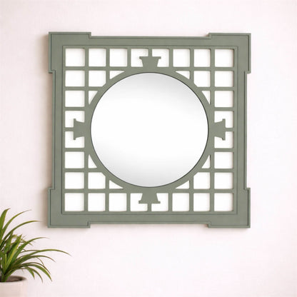 Geometric Lattice Frame Wall Mirror 23.5"SQ alternate view 2