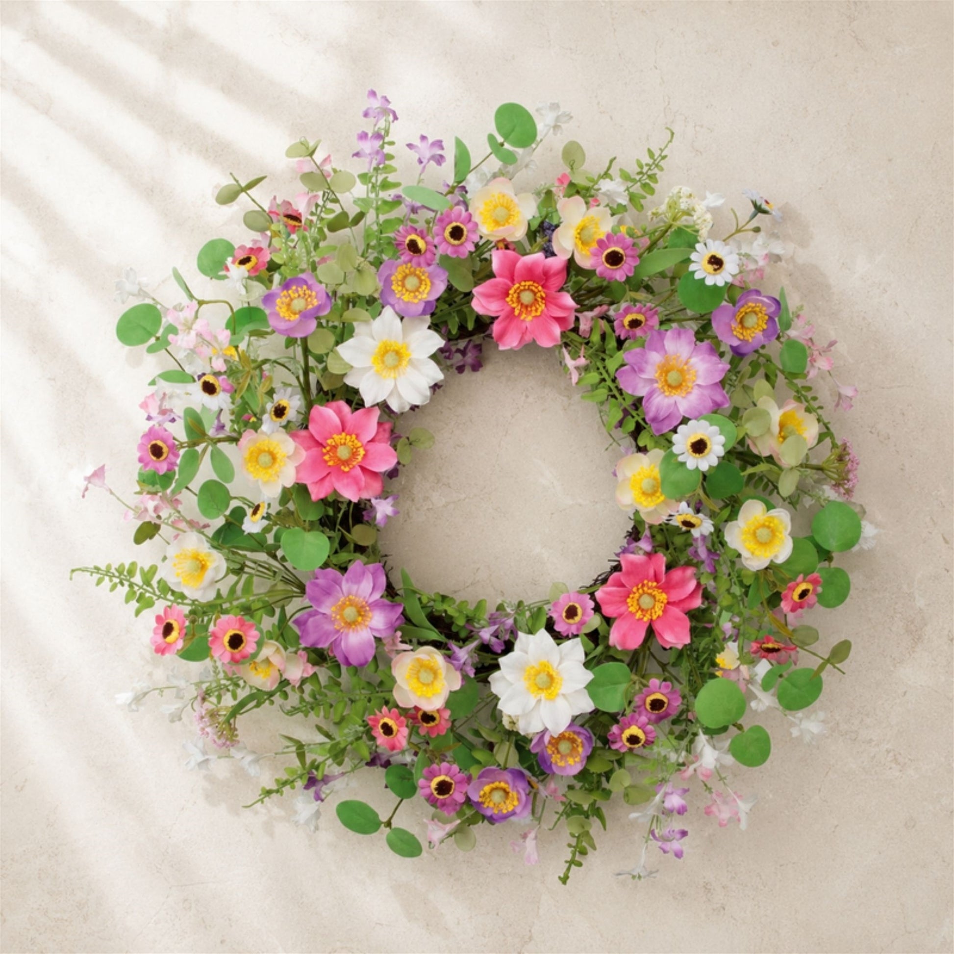 Mixed Wildflower Floral Wreath 22"D alternate view 2