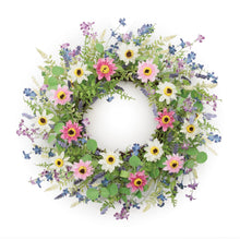 Mixed Wildflower Floral Wreath 24"D