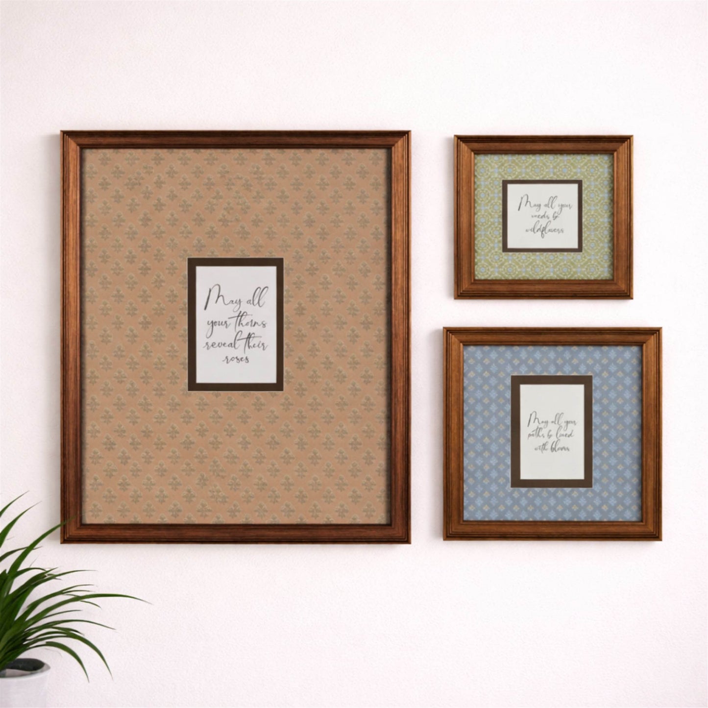 Framed Floral Proverb Wall Art (Set of 3) alternate view 2