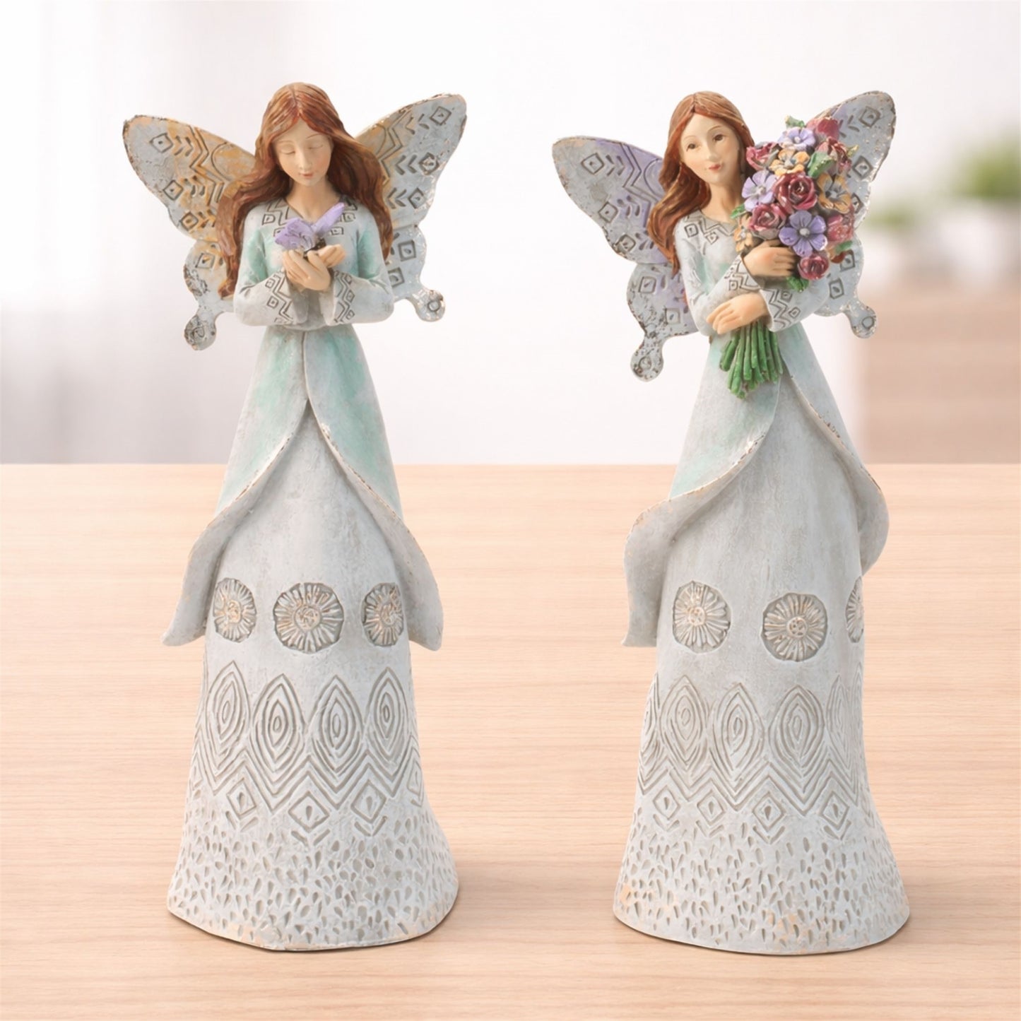 Etched Butterfly Angel Figurine (Set of 2) alternate view 2