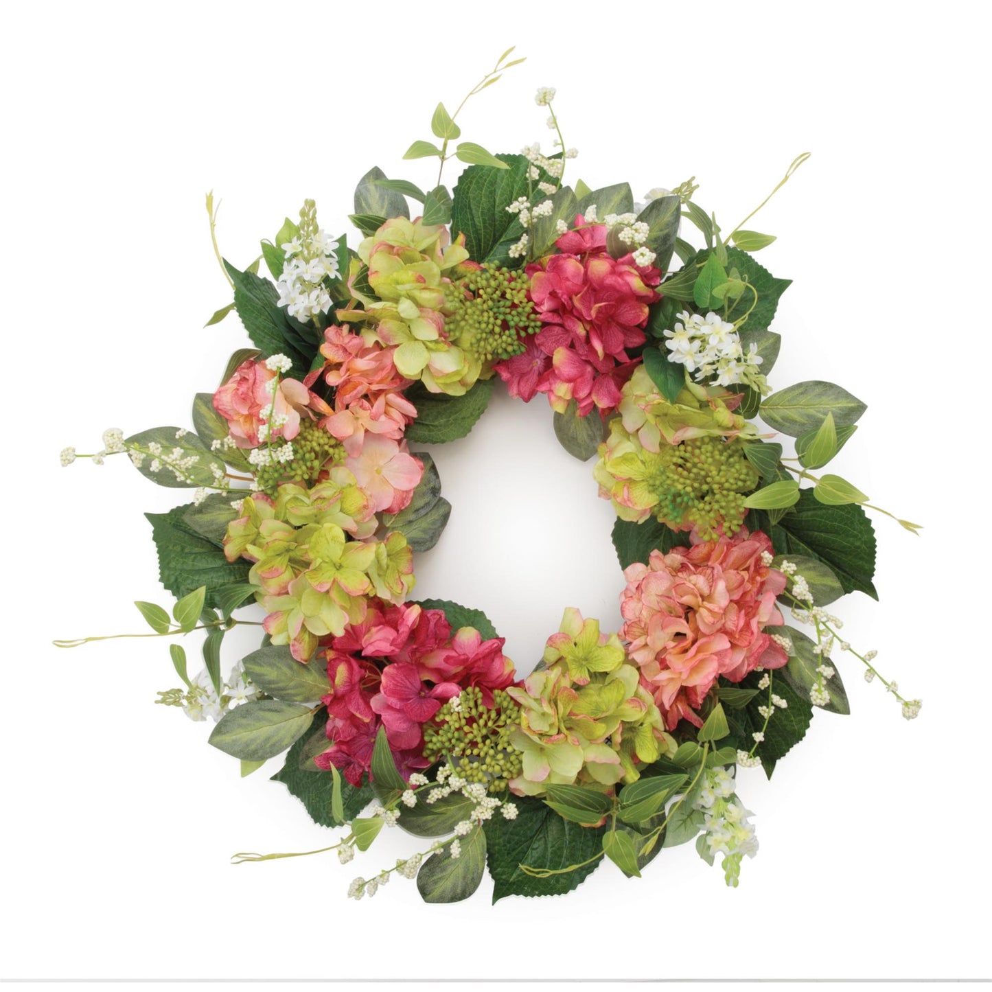 Hydrangea Floral Wreath 22"D