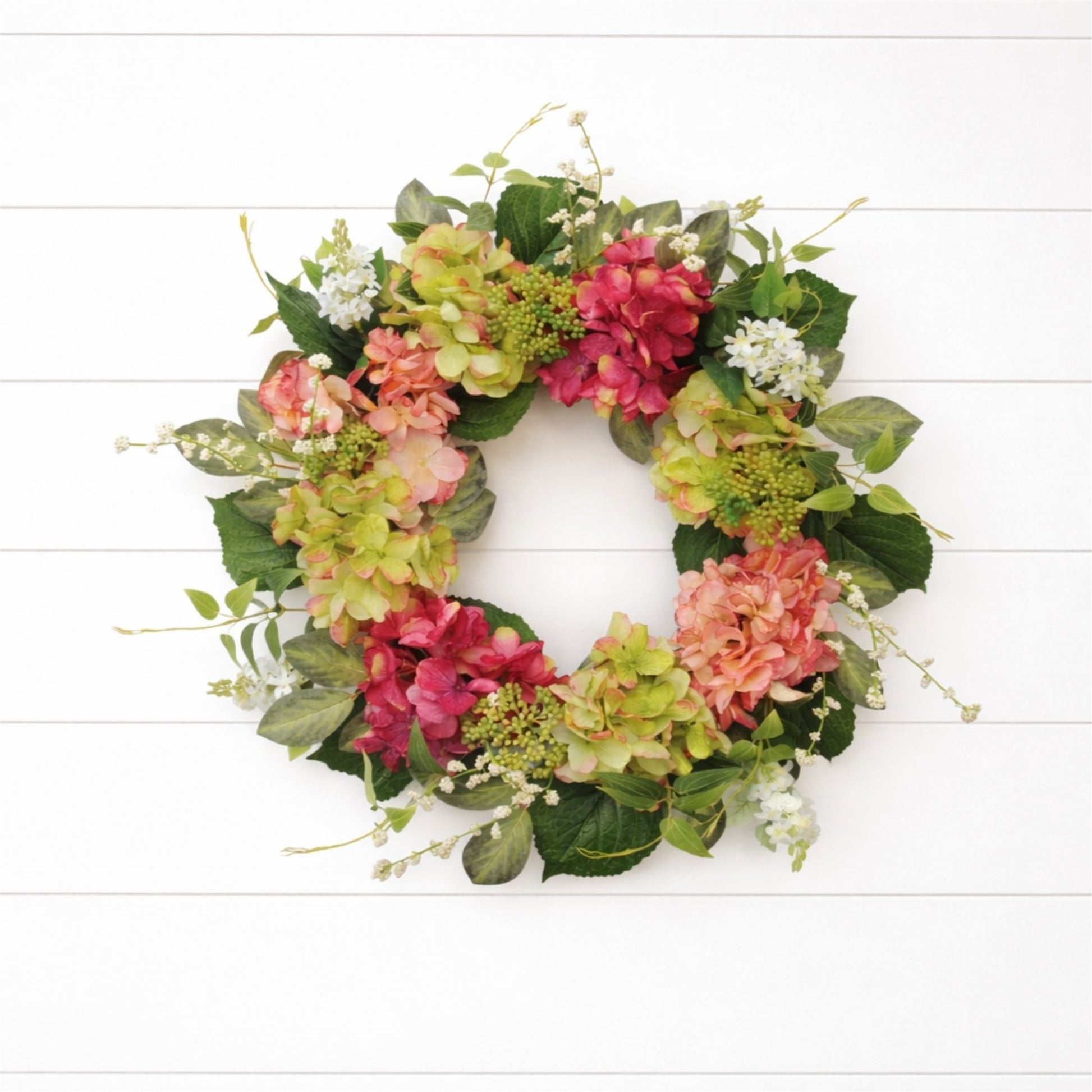 Hydrangea Floral Wreath 22"D alternate view 2