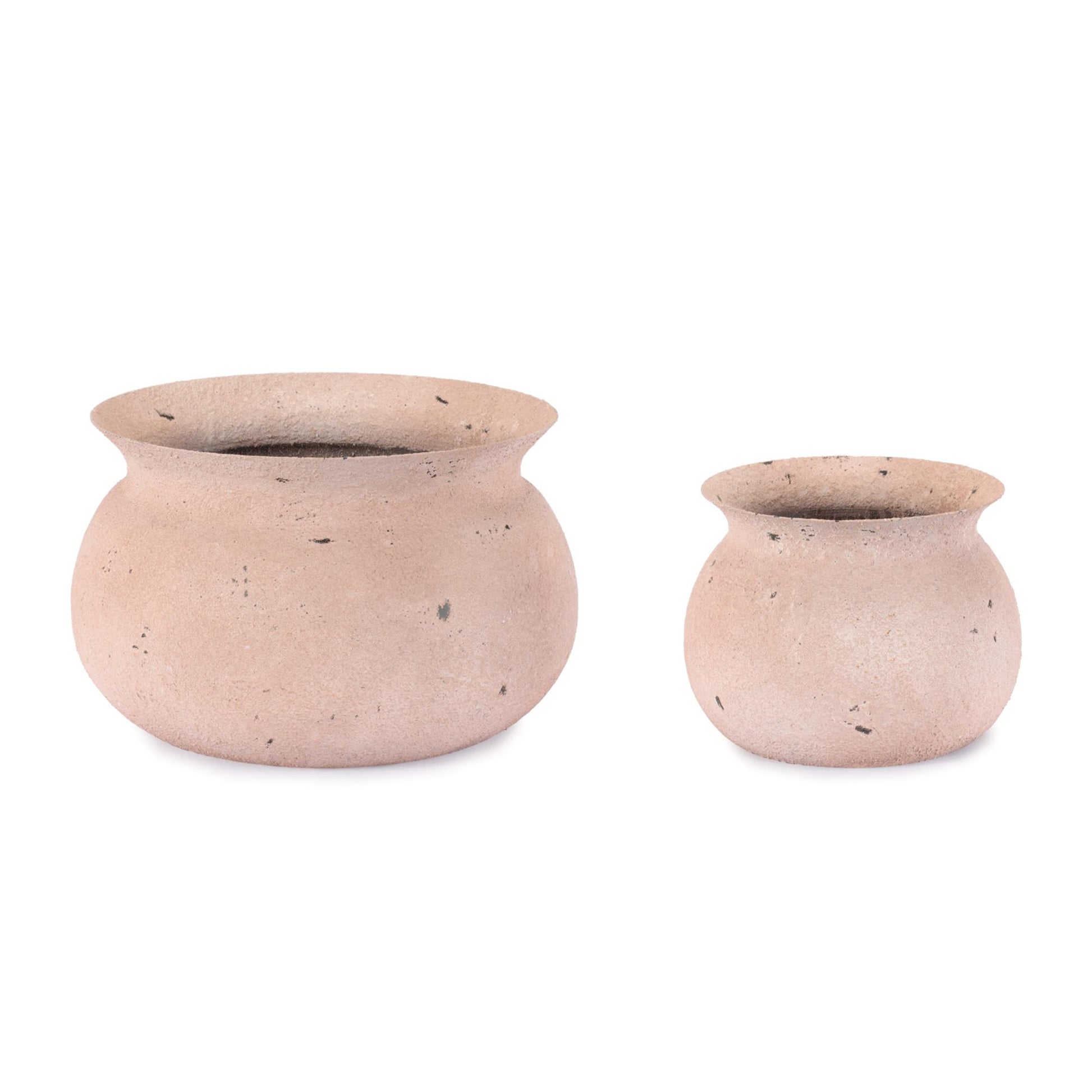 Distressed Rustic Iron Pot (Set of 2)