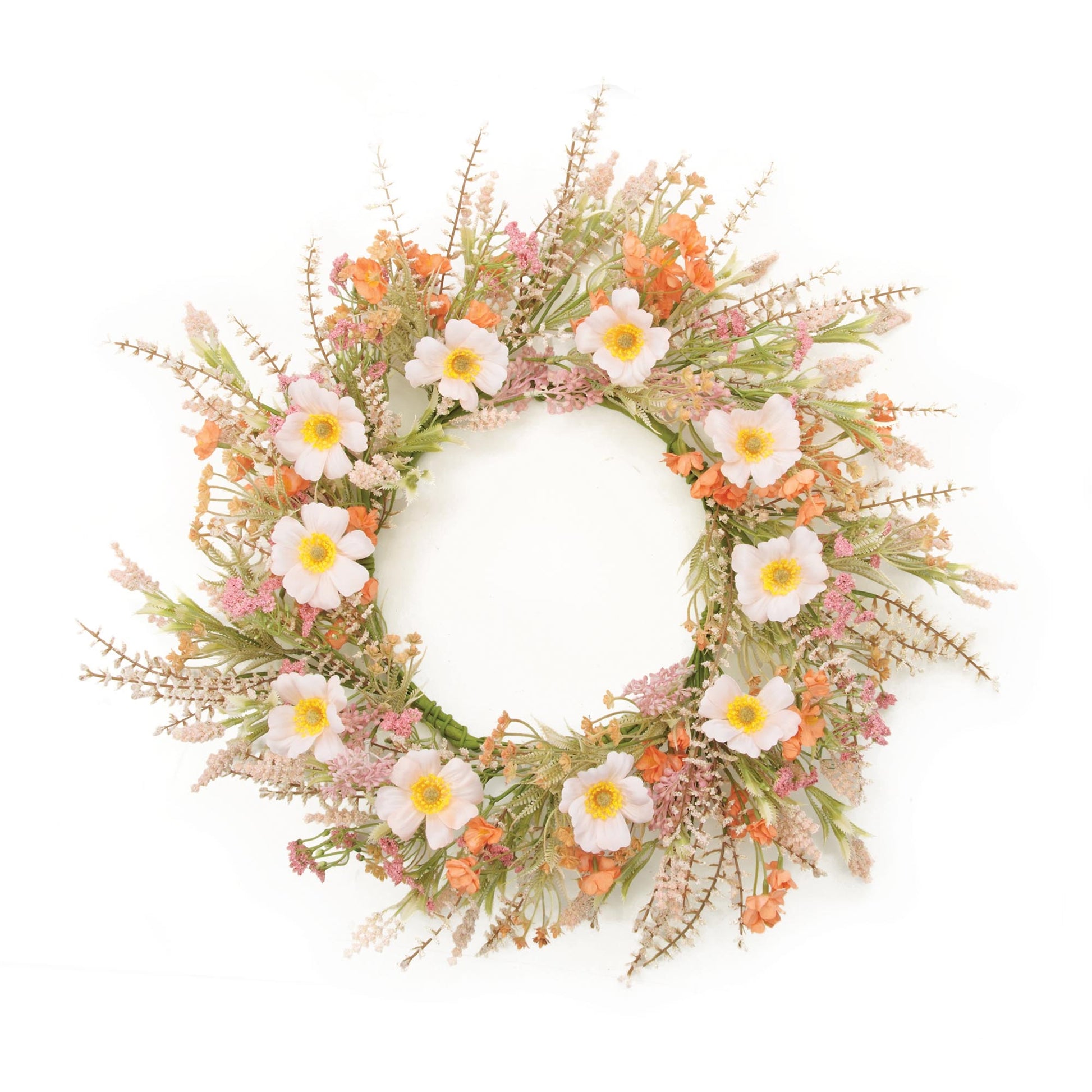 Mixed Spring Garden Floral Wreath 24"D