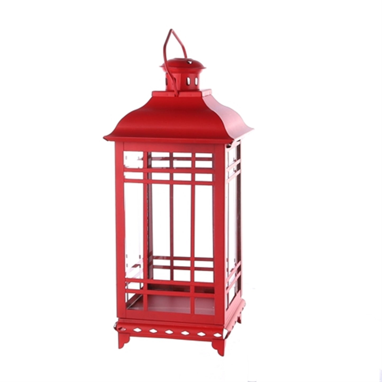 Traditional Red Metal Lantern (Set of 3) alternate view 3