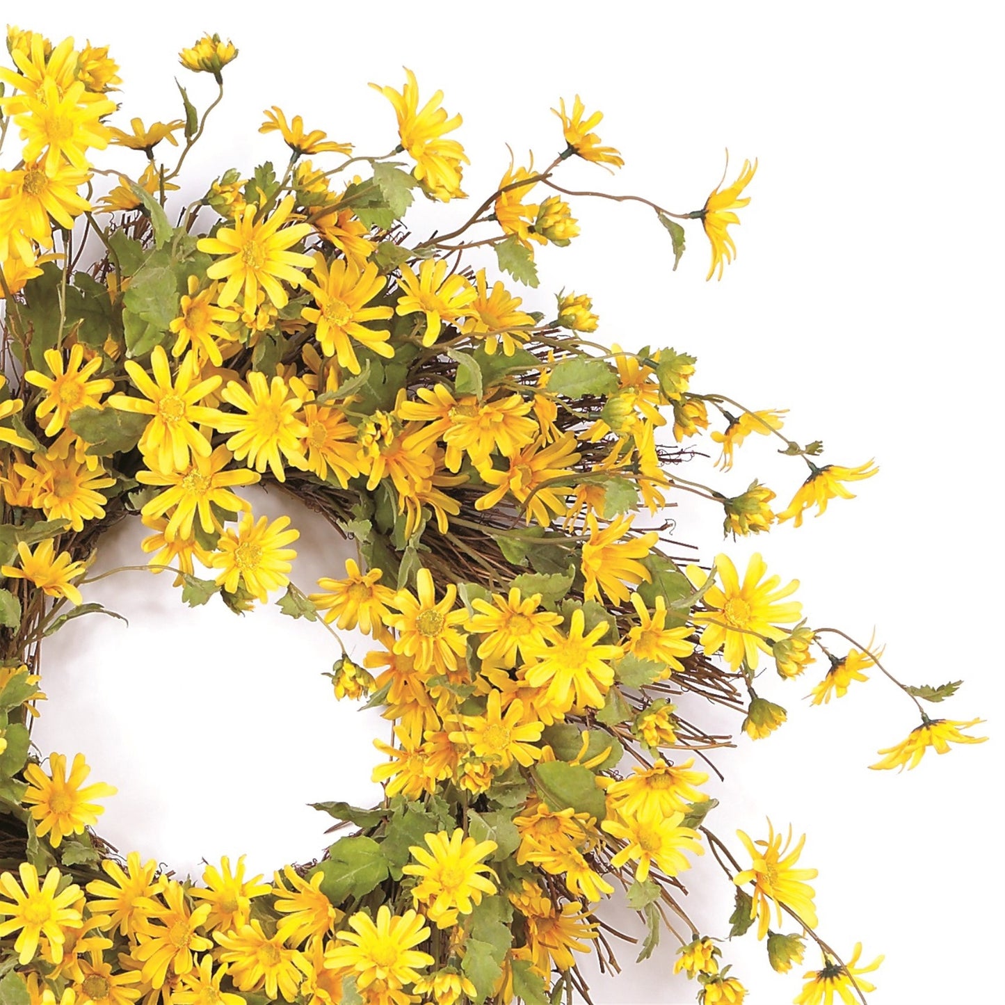 Yellow Daisy Floral Wreath 23"D alternate view 3