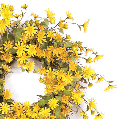 Yellow Daisy Floral Wreath 23"D alternate view 3