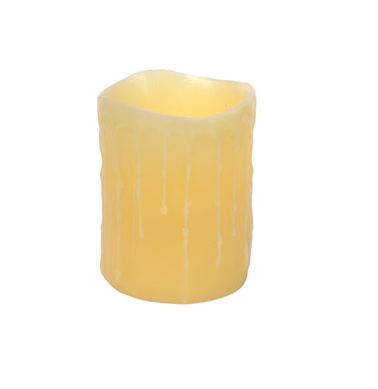 LED Dripping Wax Pillar Candles (Set of 3) alternate view 2