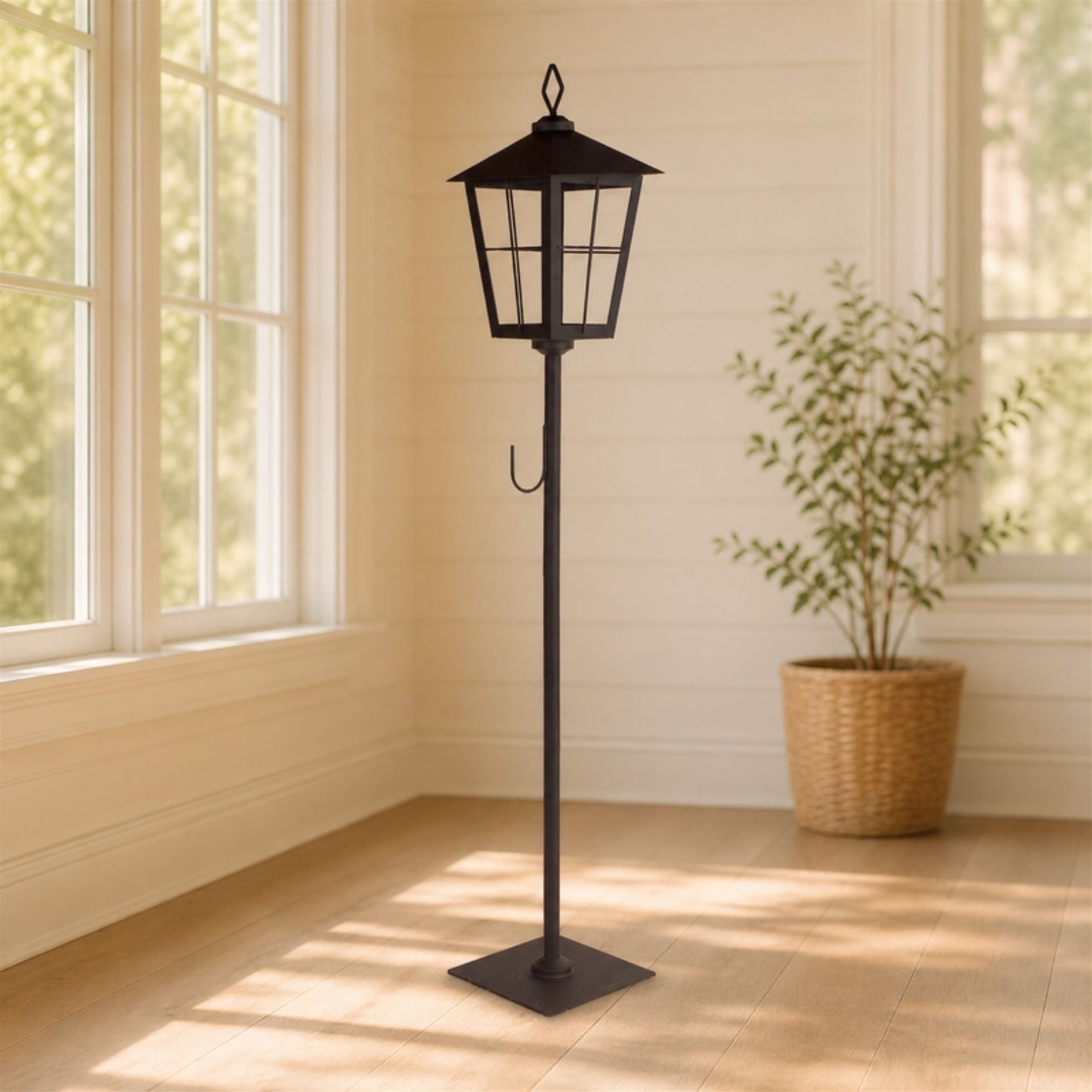 Metal Lantern Post with Wreath Holder 43.25"H alternate view 2
